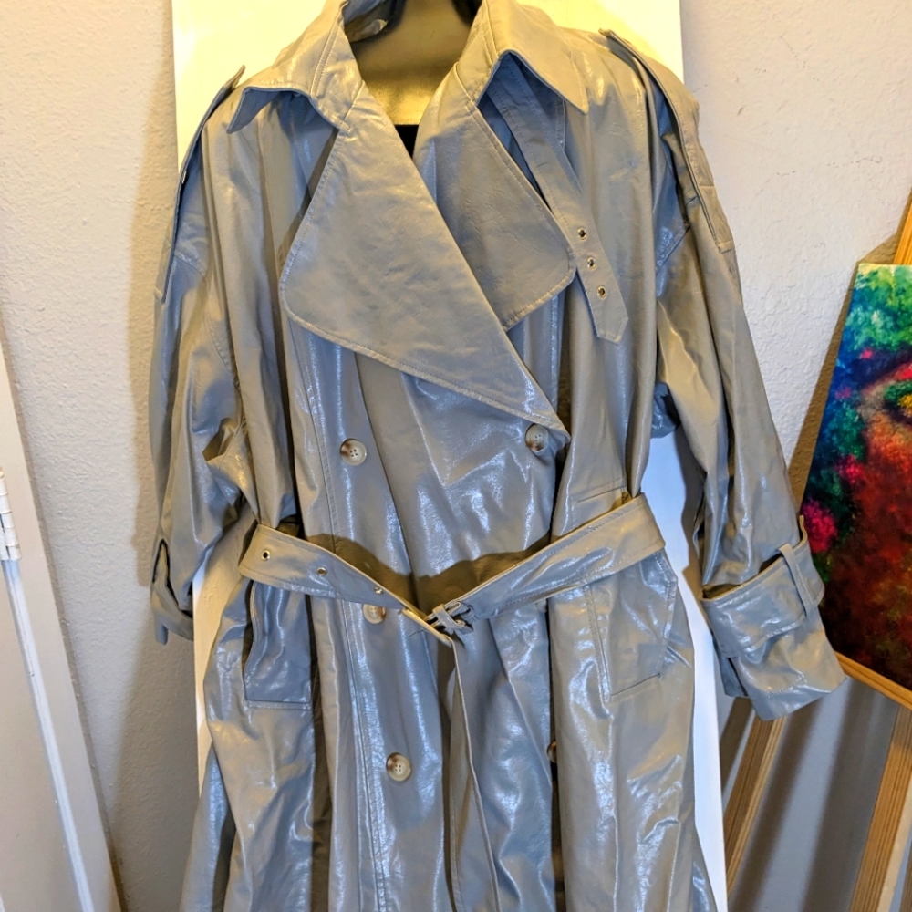 COPY - Nasty Gal Faux Leather Trench Coat